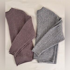 2 SWEATERS BY UNIVERSAL THREADS - one blue, one purple, size XS